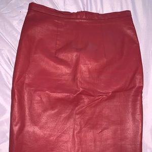 PU leather skirt